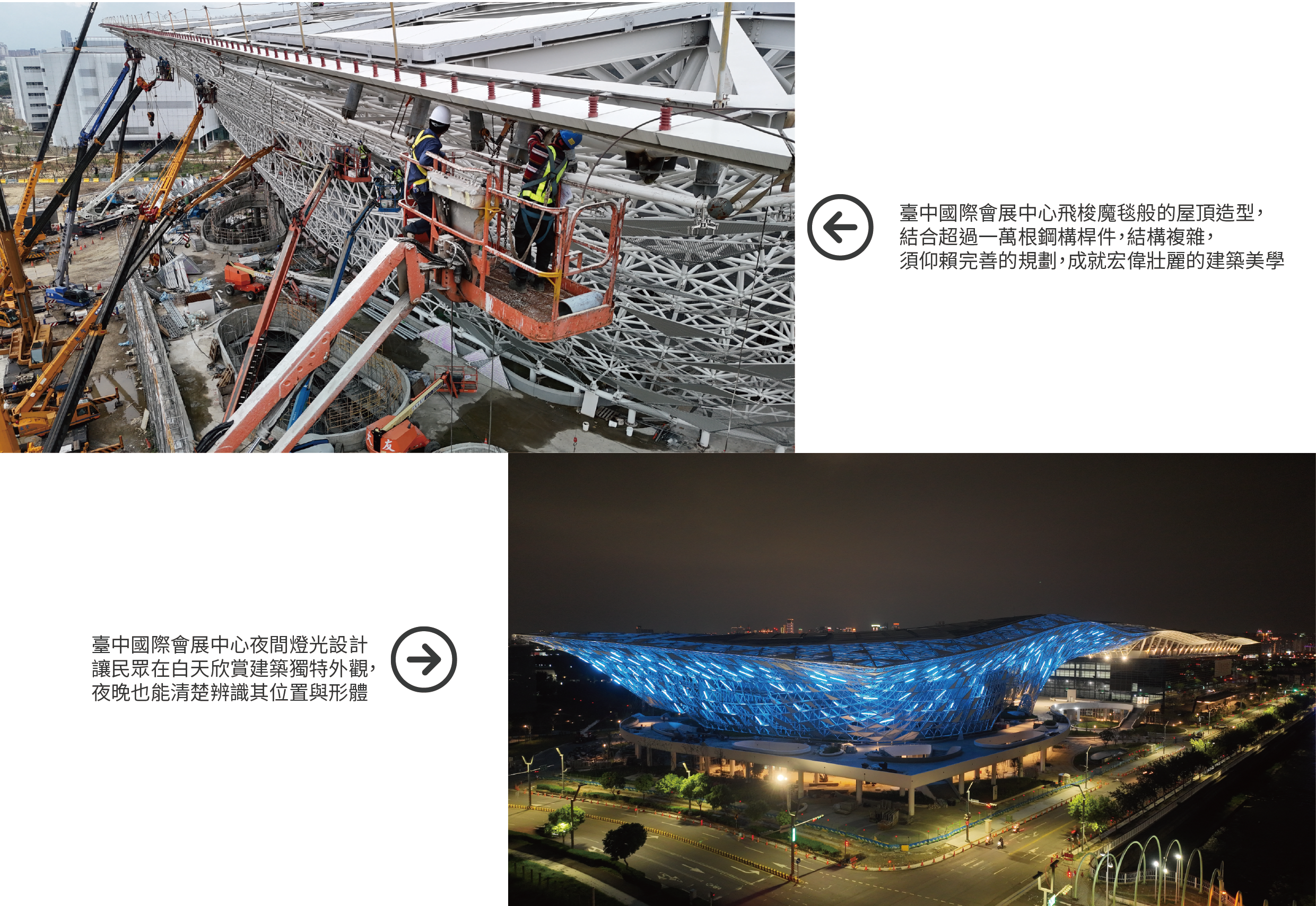 會展中心夜間燈光